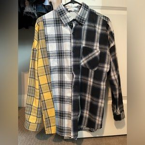 VINTAGE CROSS-STITCHED MULTICOLOUR BUTTON UP T-SHIRT